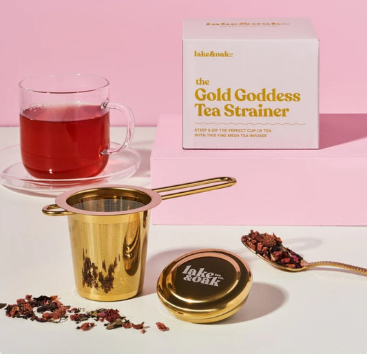 GOLD GODDESS TEA STRAINER